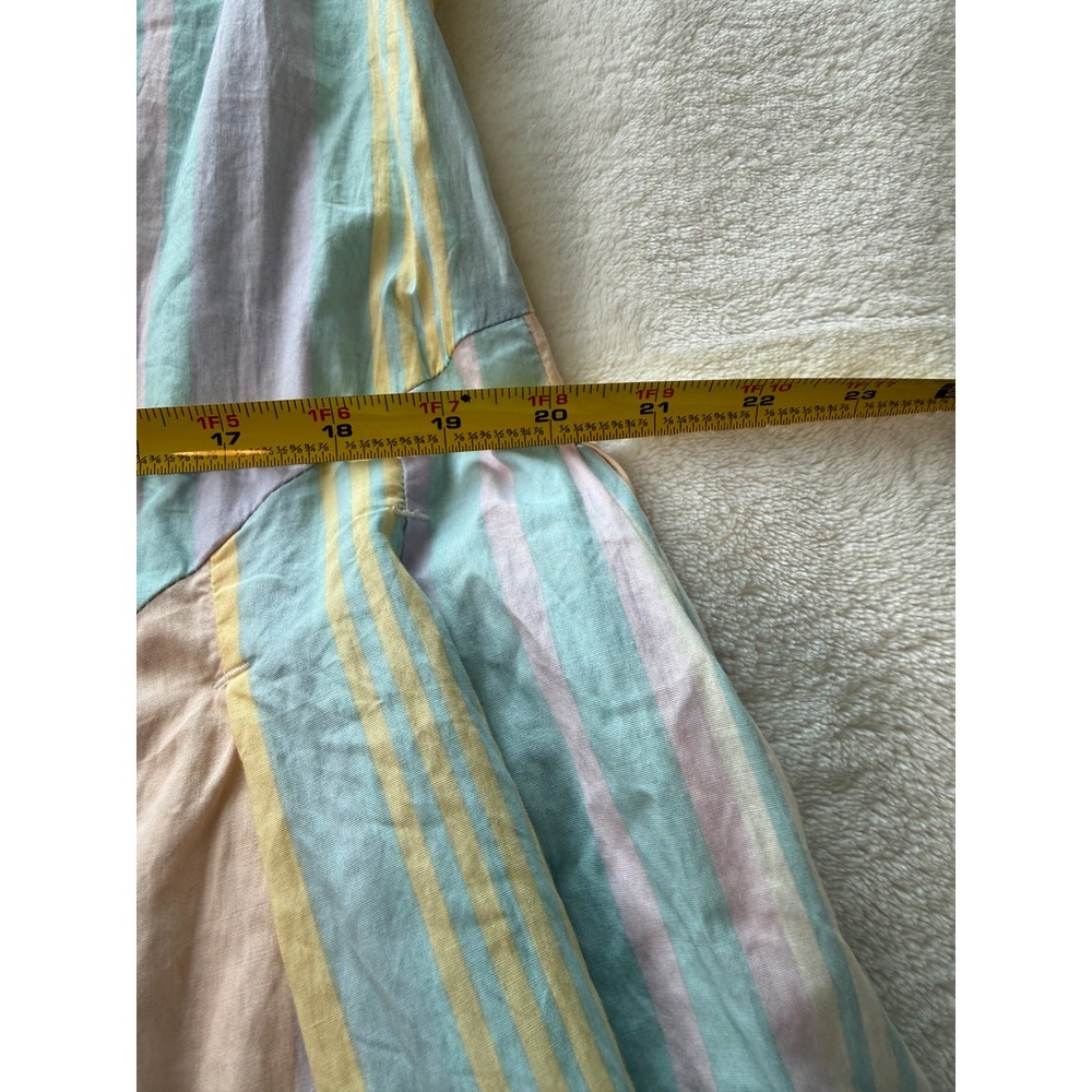 Free People Pastel Stripe Cotton Midi Dress Sleeveless Tie Back OB2142447 L NEW - Picture 6 of 10
